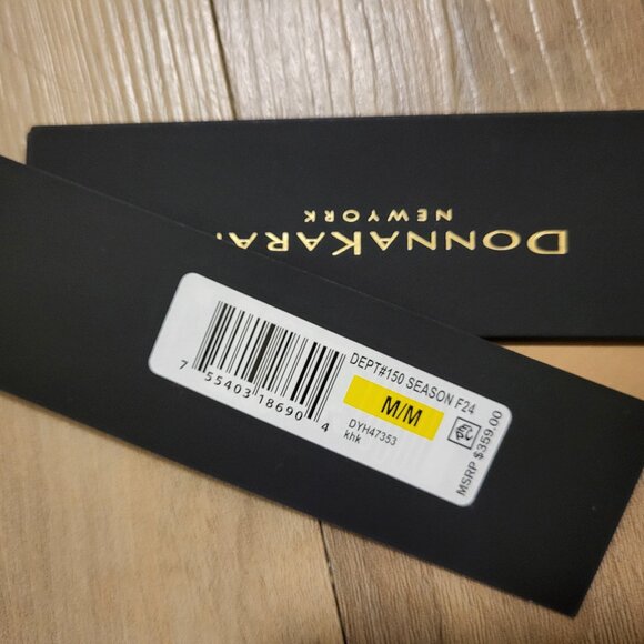 DKNY Khaki Trench Coat Size Medium - Picture 11 of 12